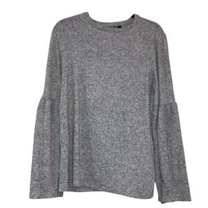 Zara Trafaluc Gray Thin Sweater Balloon Sleeves